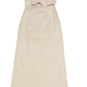 New NWT Zara‎ Halter Strapless Cutout White Dress Size Large